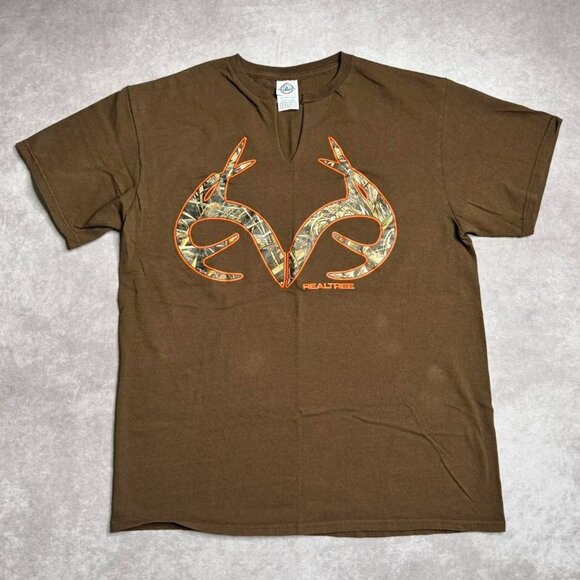 Brown RealTree Graphic T-Shirt - Picture 1 of 3